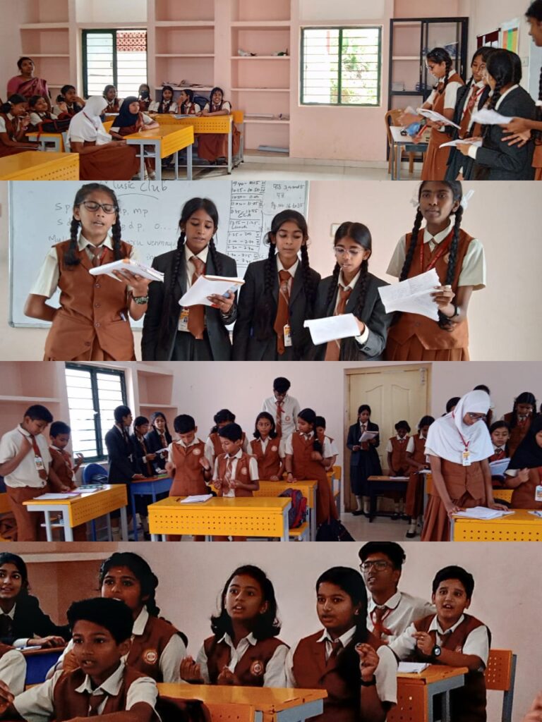 Music Club students learned and practiced an Onam song